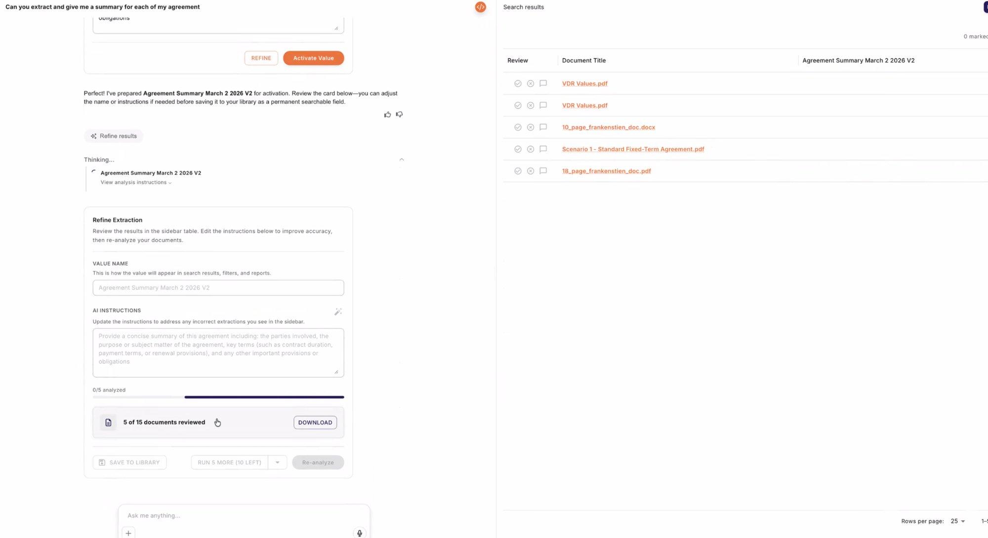 The first working proof of concept: configure, review, give feedback, and save before any answer